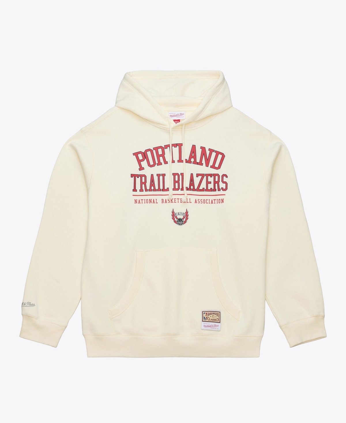 Mitchell & Ness Men's Cream Portland Trail Blazers Walk-off Fleece Hoodie In White