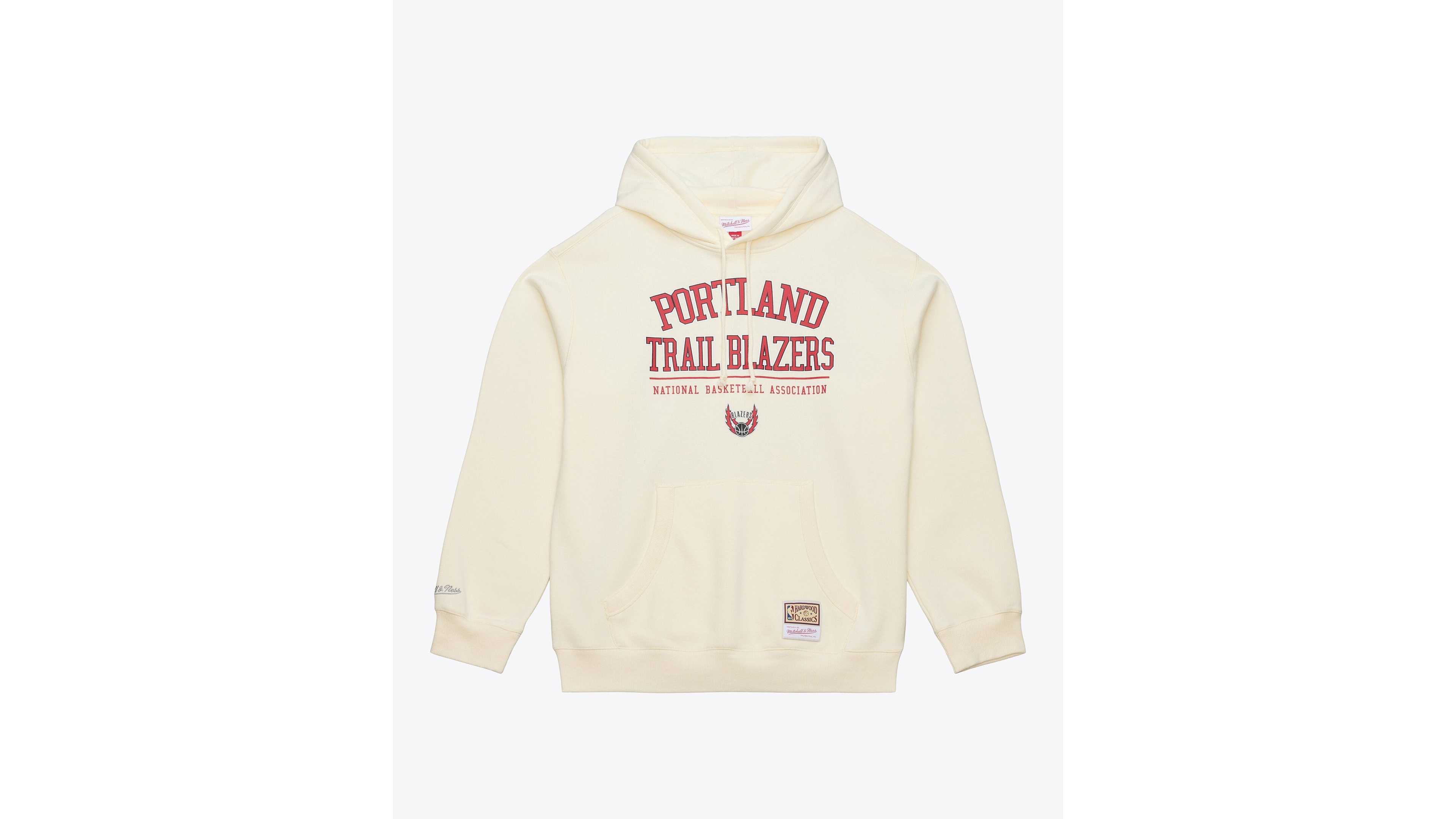 Mitchell & Ness Men's Cream Portland Trail Blazers Walk-Off Fleece Hoodie