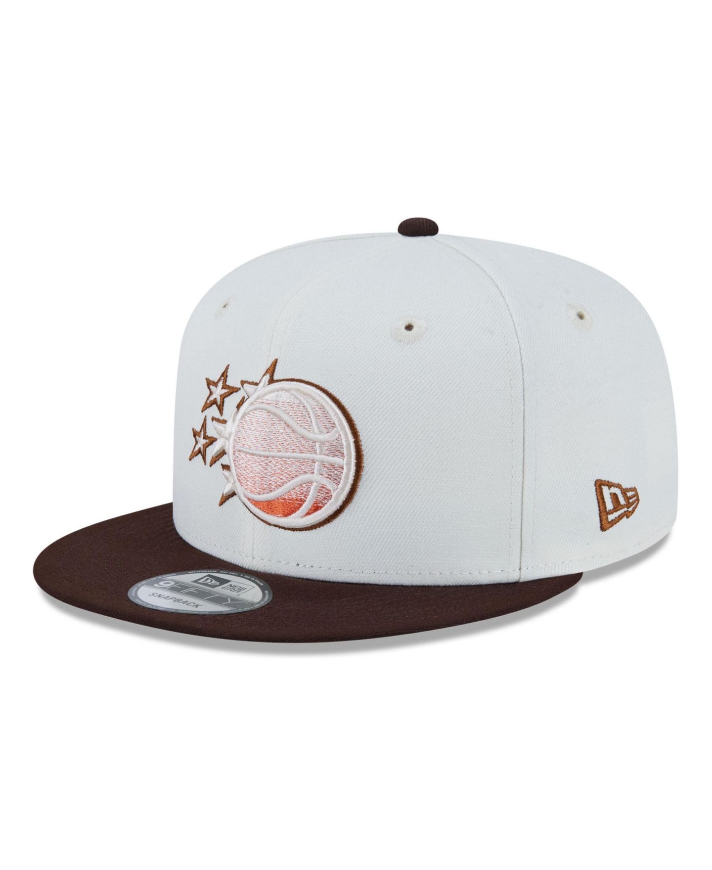 Мужская кепка New Era White Orlando Magic Pumpkin Spice 9FIFTY Snapback Hat — фото 3