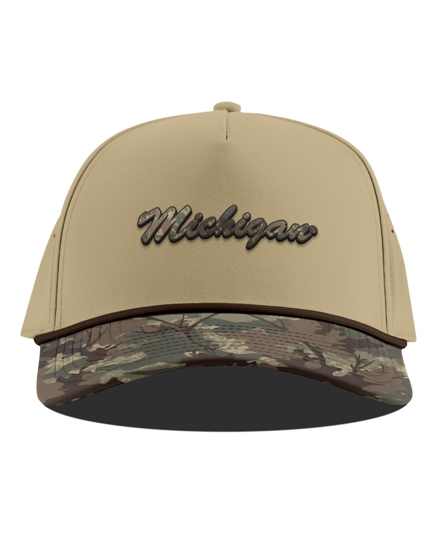 Кепка Branded Bills Tan Michigan Wolverines Timber Camo Adjustable Hat — фото 2