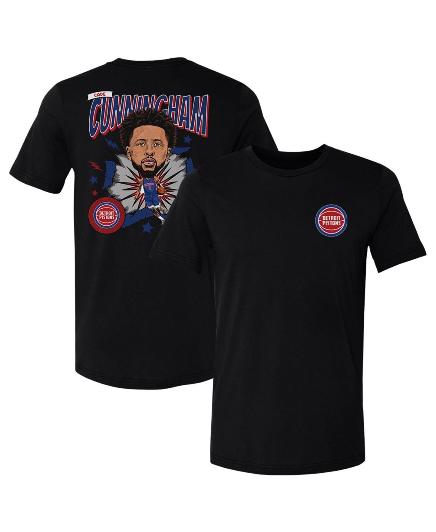Мужская футболка 500 Level Cade Cunningham Black Detroit Pistons Caricature — фото 1