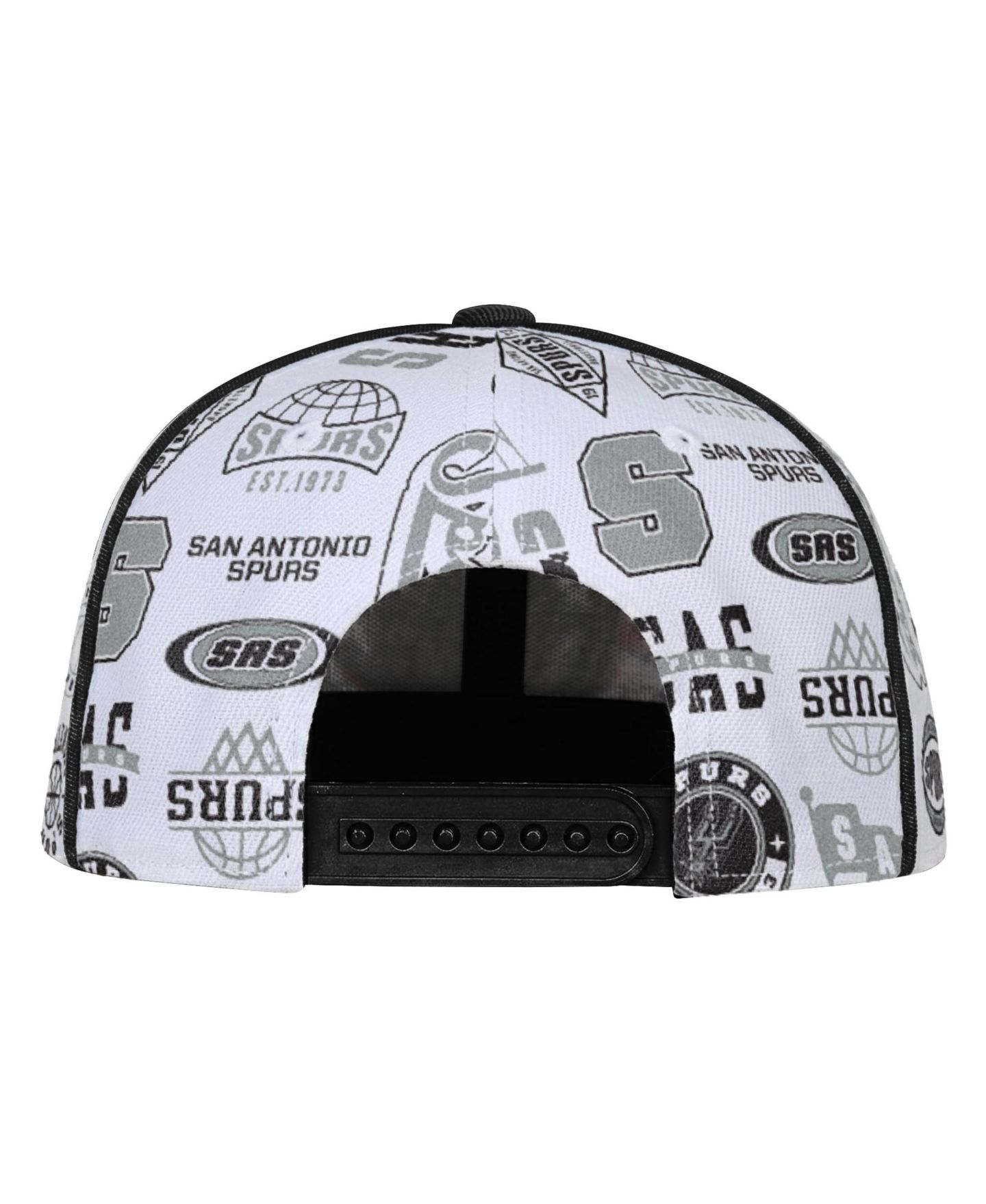 Детская кепка Outerstuff White San Antonio Spurs Piped Up Snapback Hat — фото 3