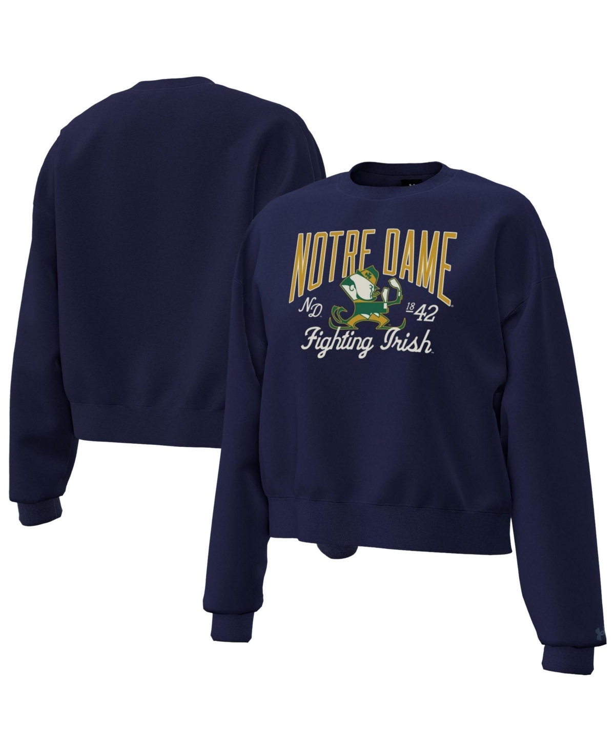 Under Armour Women's Navy Notre Dame Fighting Irish Icon Fleece Sweatshirt - Navy