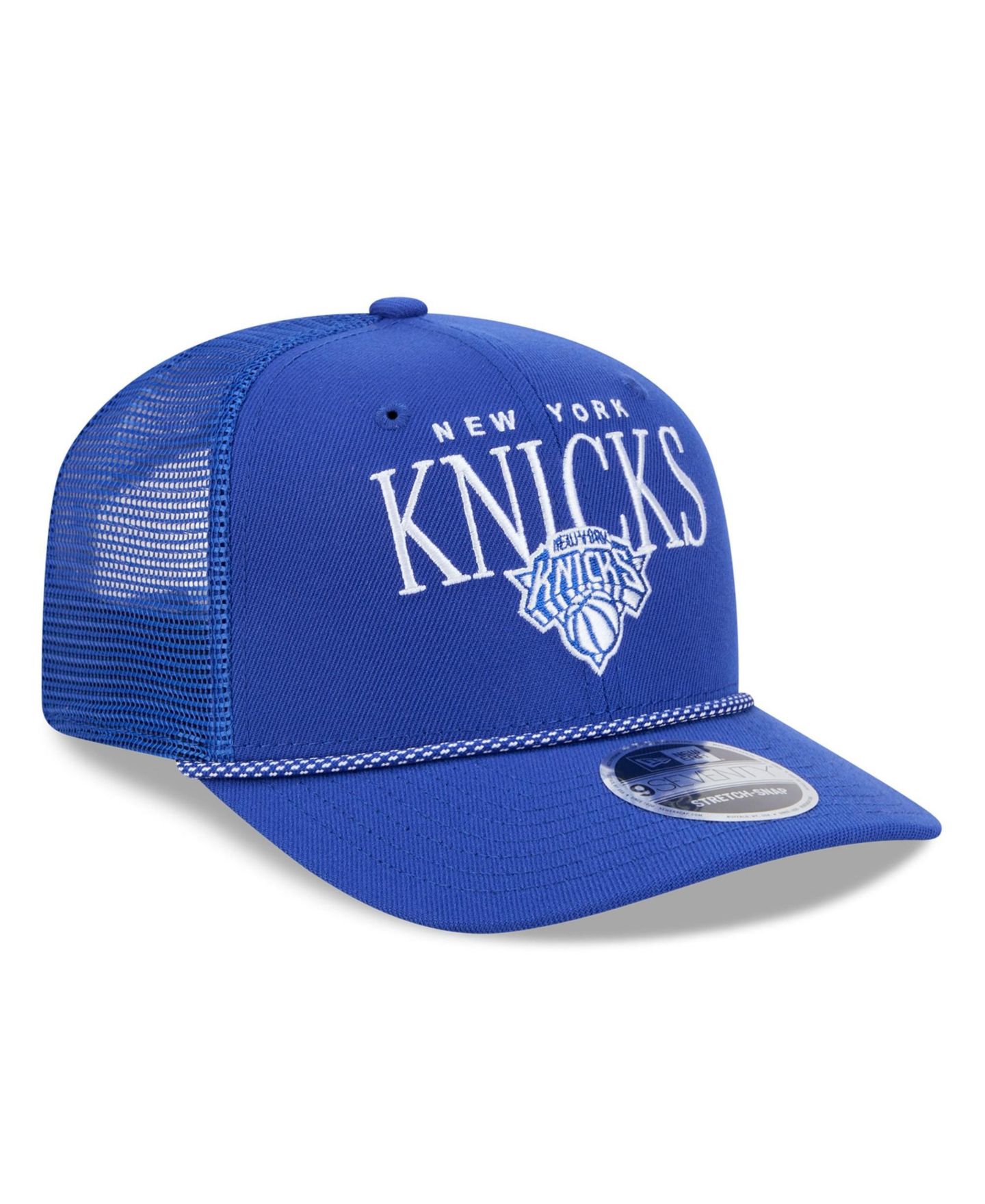 Мужская кепка New Era Blue New York Knicks Tonal 9SEVENTY Adjustable Trucker Hat — фото 3