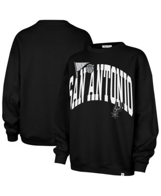 Women's Black San Antonio Spurs Oversized Arched Icon Sweatshirt