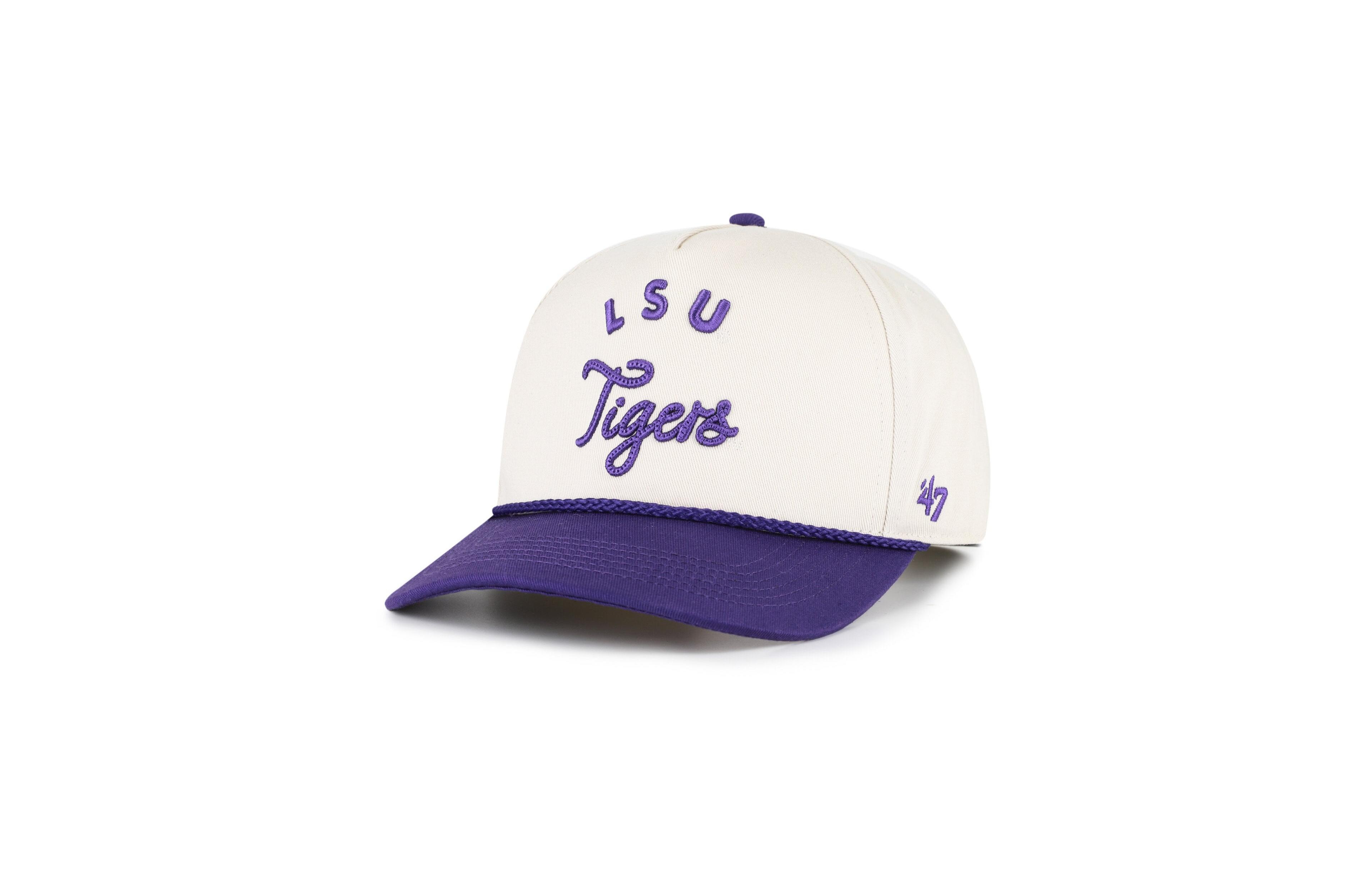 '47 Brand Women's Cream/Purple Lsu Tigers Rope Script Hitch Adjustable Hat
