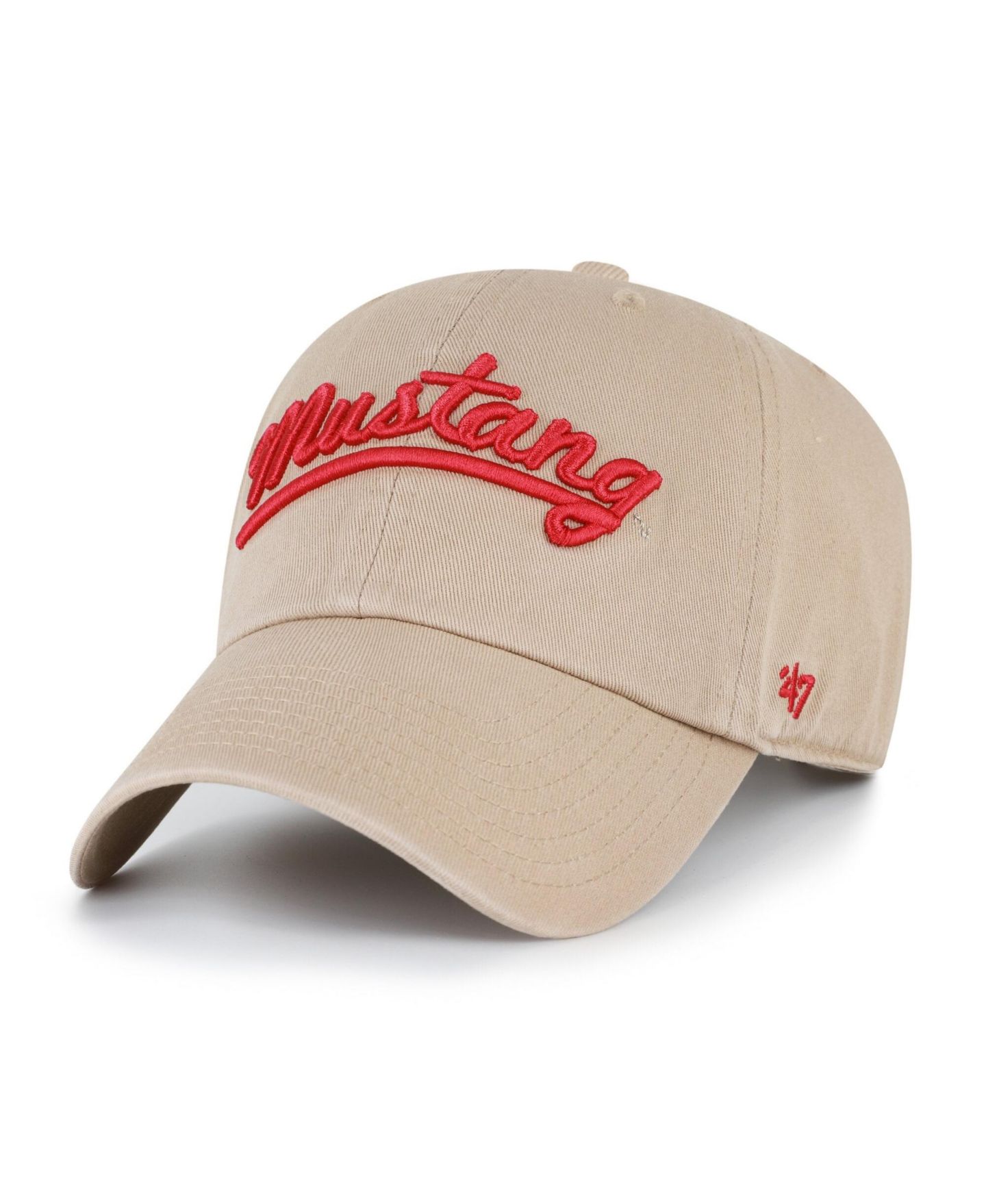 Кепка '47 Brand SMU Mustangs Khaki Vault Clean Up Adjustable Hat — фото 1