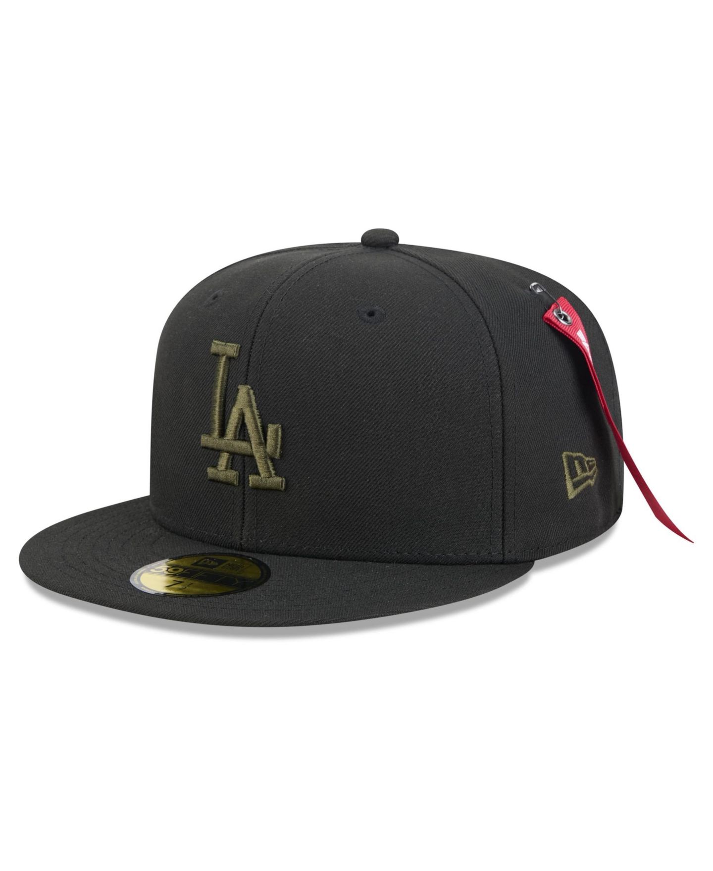 Мужская кепка New Era X Alpha Industries New Era Black Los Angeles Dodgers 59FIFTY Fitted Hat — фото 3
