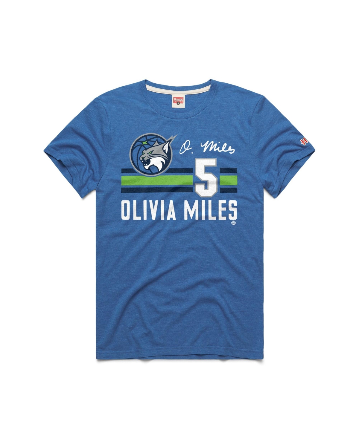 Homage Men's and Women's Olivia Miles Blue Minnesota Lynx Signature Jersey T-Shirt - Blue