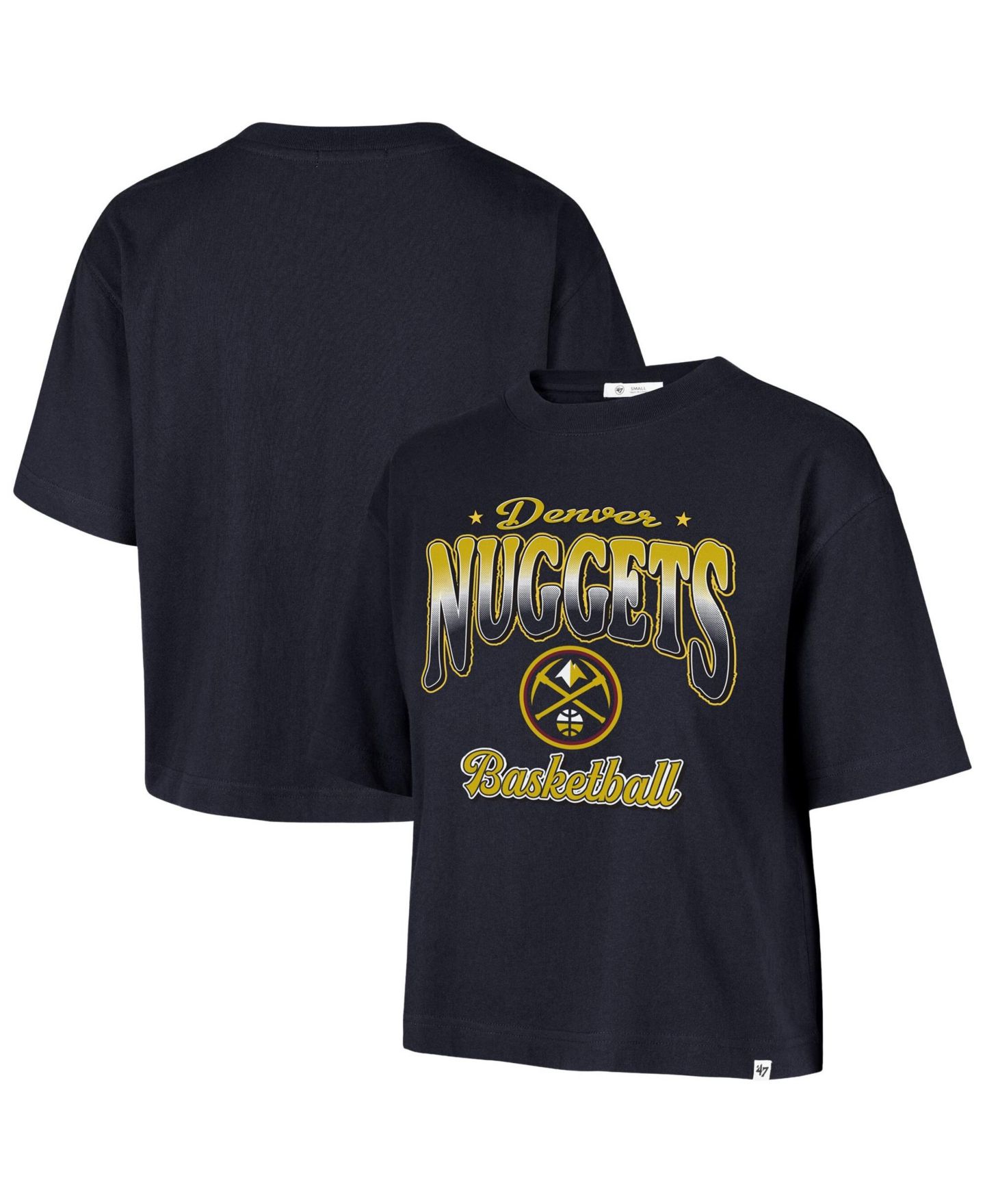 Женская футболка '47 Brand Navy Denver Nuggets Vibe Check Reed City — фото 1