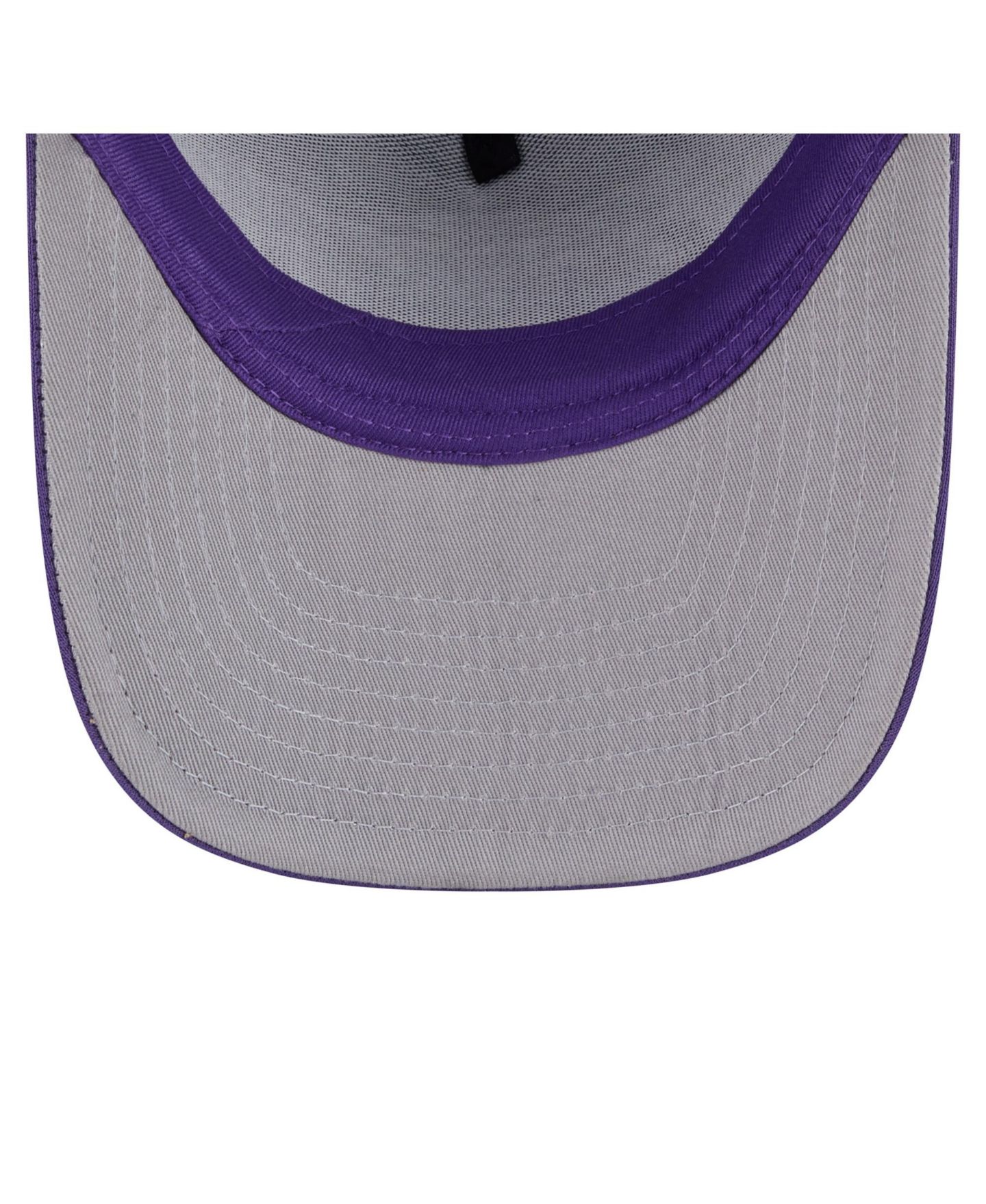 Мужская кепка New Era Purple Los Angeles Lakers Faded Foam Front 9FIFTY A-Frame Adjustable Trucker Hat — фото 6