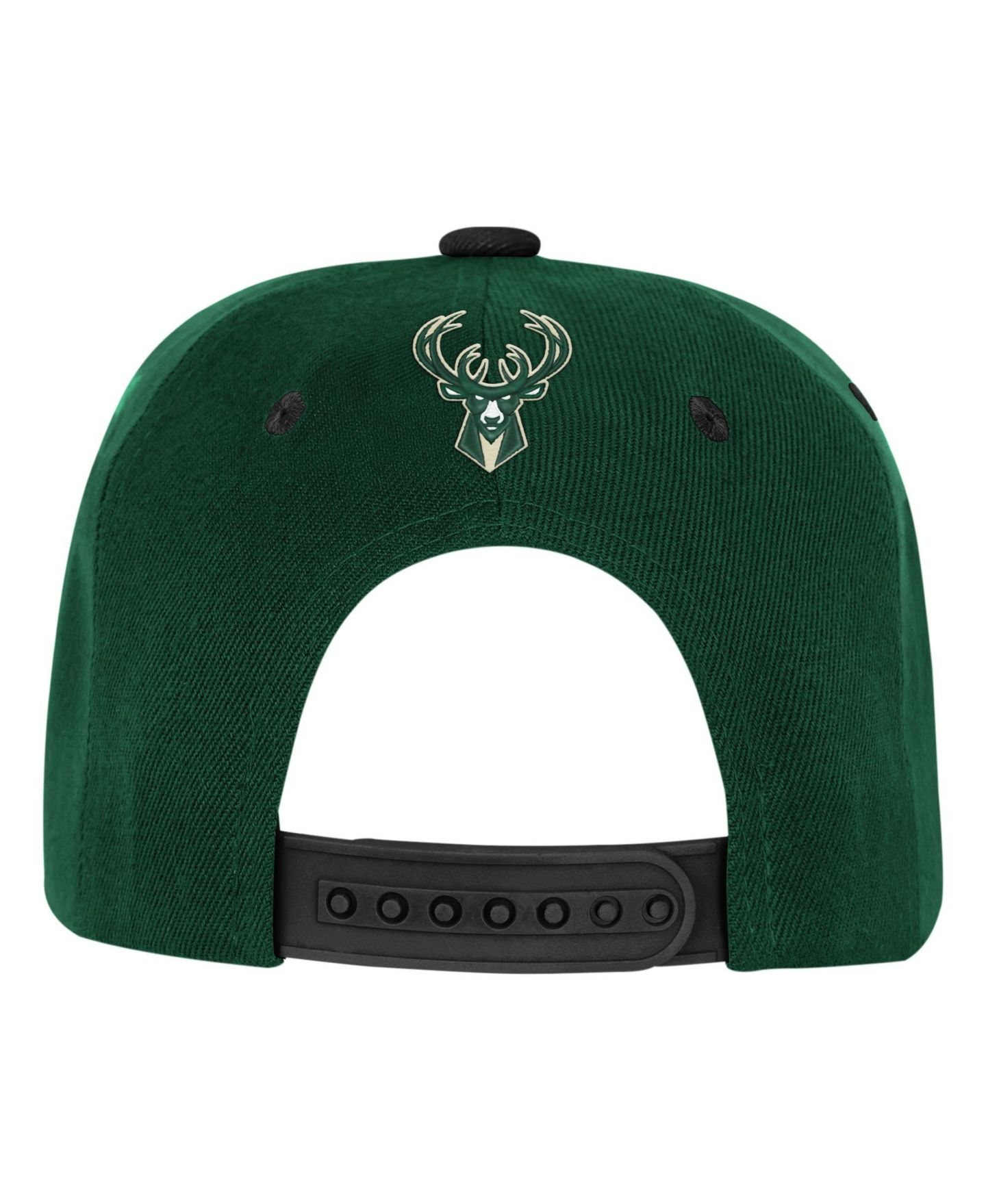 Детская кепка Outerstuff Hunter Green/Black Milwaukee Bucks Two-Tone Snapback Hat — фото 3