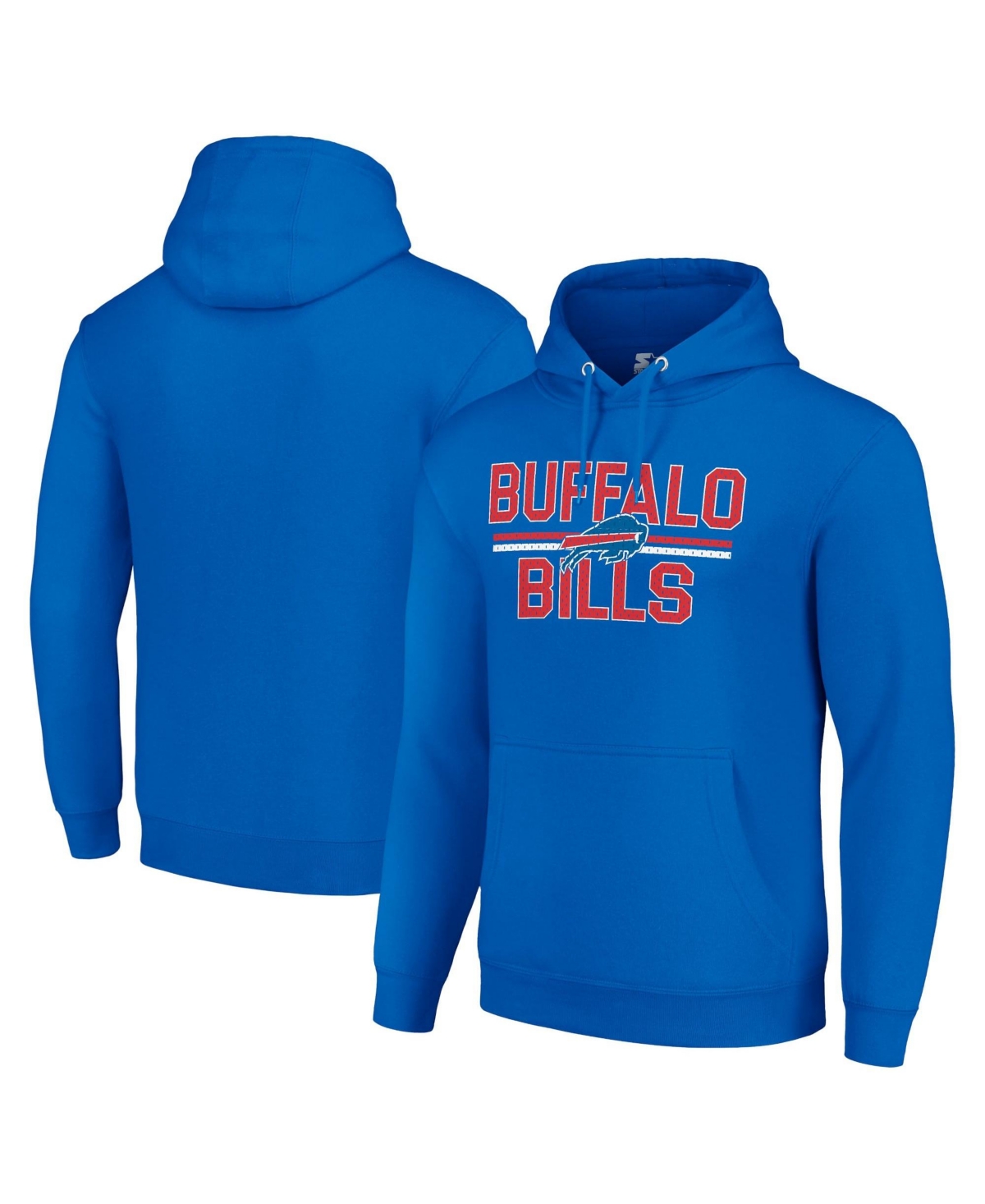 Starter Men's and Women's Royal Buffalo Bills Team Mesh Print Graphic Tri-Blend Pullover Hoodie
