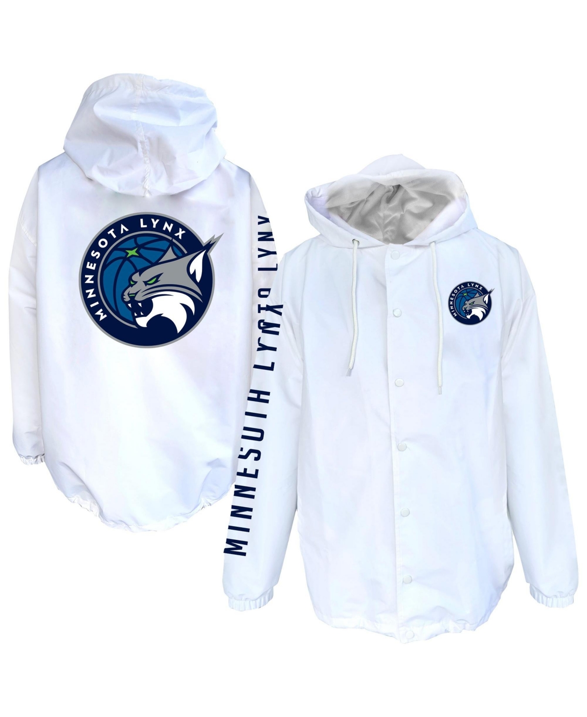 Fanatics Men's White Minnesota Lynx Logo Full-Snap Nylon Jacket - White