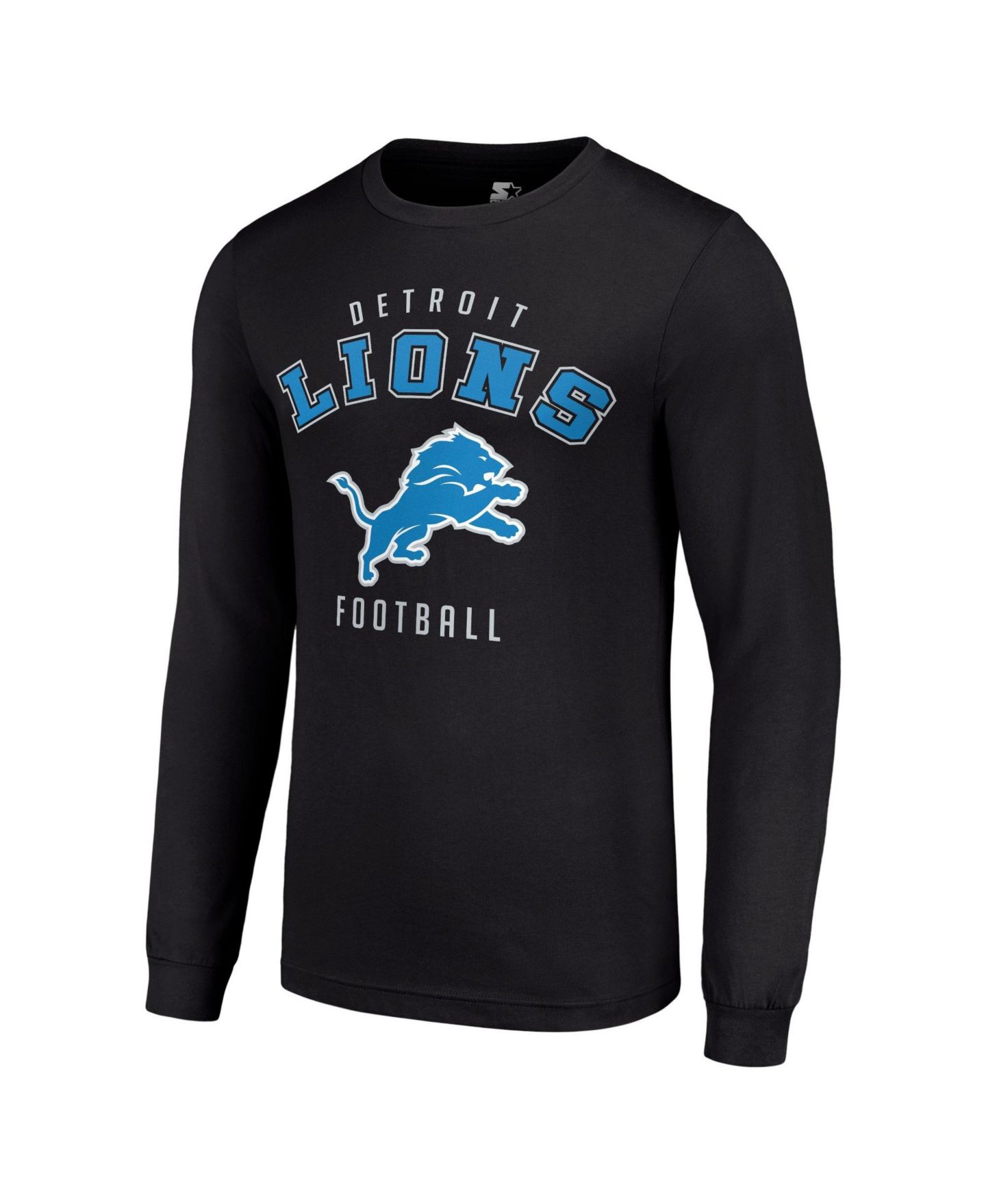 Мужская футболка Starter Black Detroit Lions Long-Sleeves — фото 2