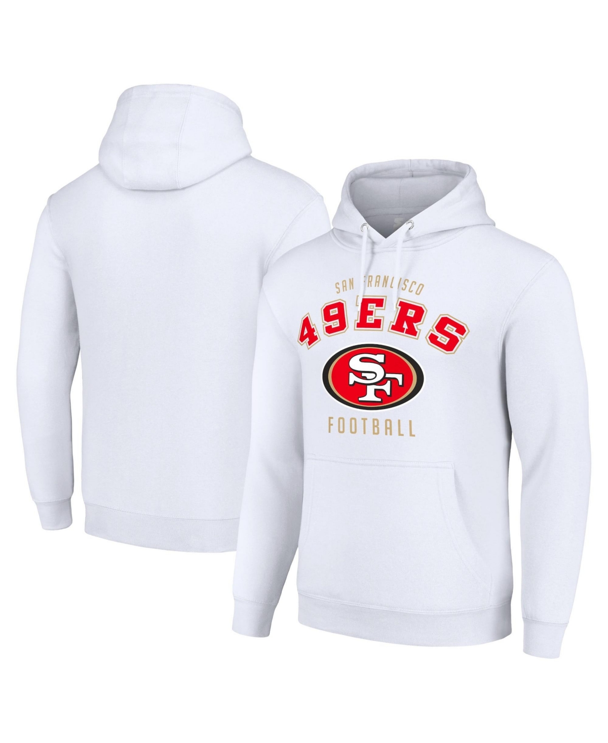 Starter Men's and Women's White San Francisco 49ers Logo Pullover Hoodie - White