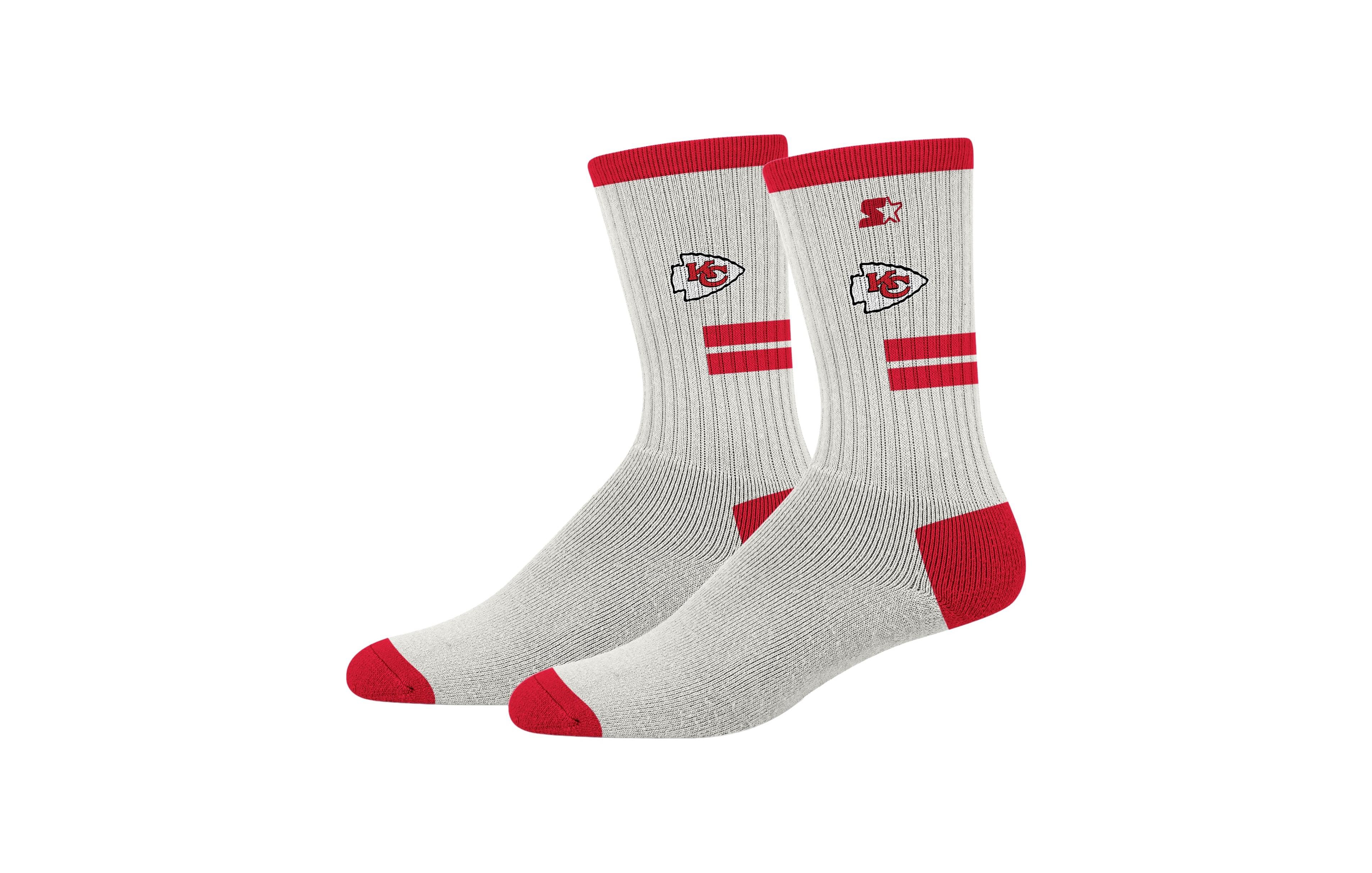 Starter Men's and Women's Cream Kansas City Chiefs Premiere Cushioned Crew Socks