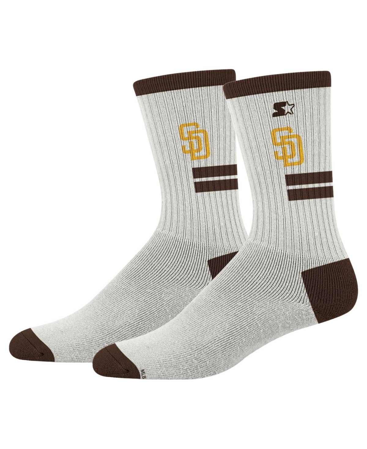 Starter Men's and Women's Cream San Diego Padres Premiere Cushioned Crew Socks - Cream