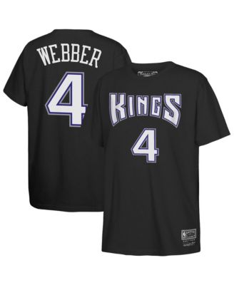 Big Boys' and Girls' Chris Webber Black Sacramento Kings Hardwood Classics Name Number T-Shirt
