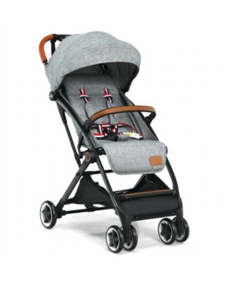 Lightweight Aluminum Frame Baby Stroller with Adjustable Canopy