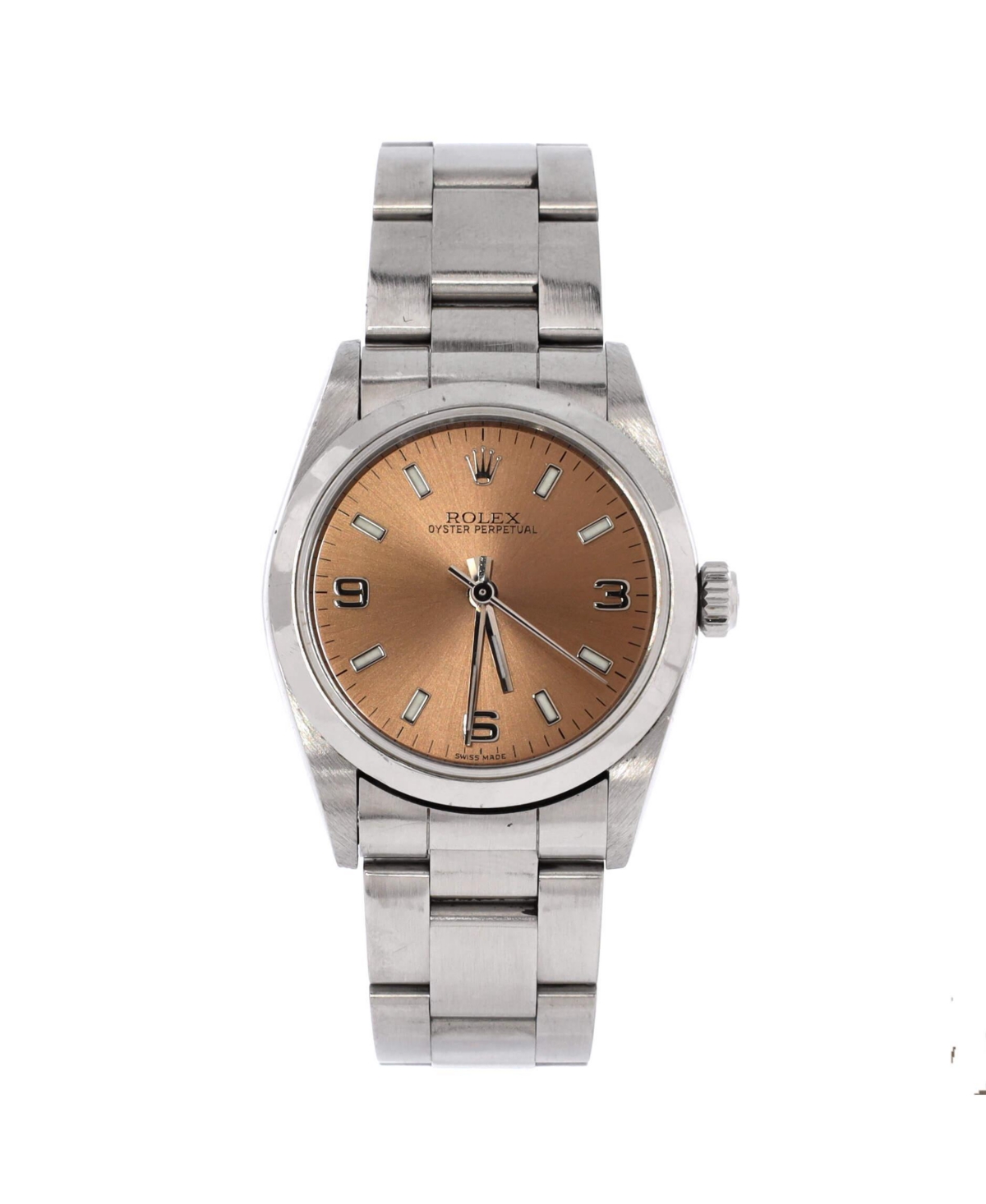 PreOwned Rolex Womens Automatic Oyster Perpetual Stainless Steel Watch 31mm  Dial color brown