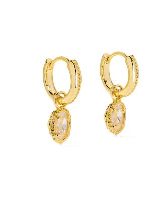 Cubic Zirconia Gold-Tone Mini Ellie Luxe Huggie Earrings
