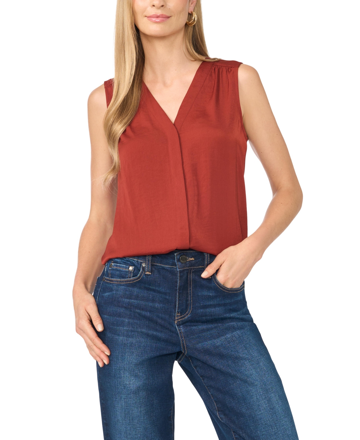 Vince Camuto Women's Sleeveless V-Neck Blouse