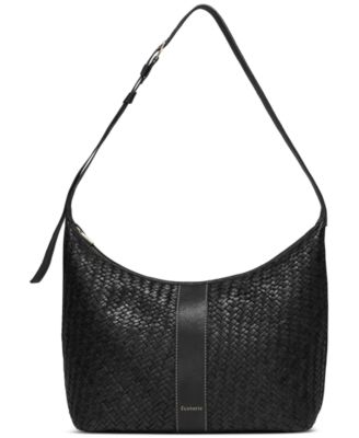Frisco Handwoven Adjustable Small Leather Crossbody Handbag