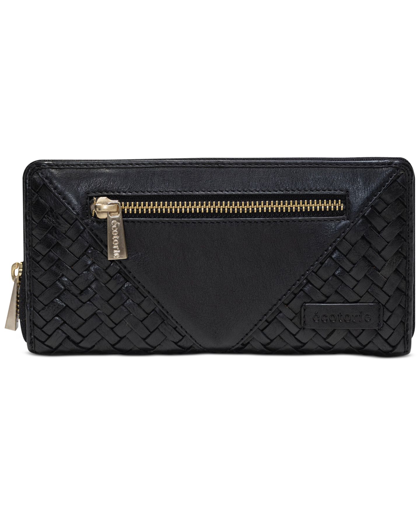 Женский кошелёк Ecotorie Longview Leather Zip-Around Wallet, цвет: Чёрный — фото 1