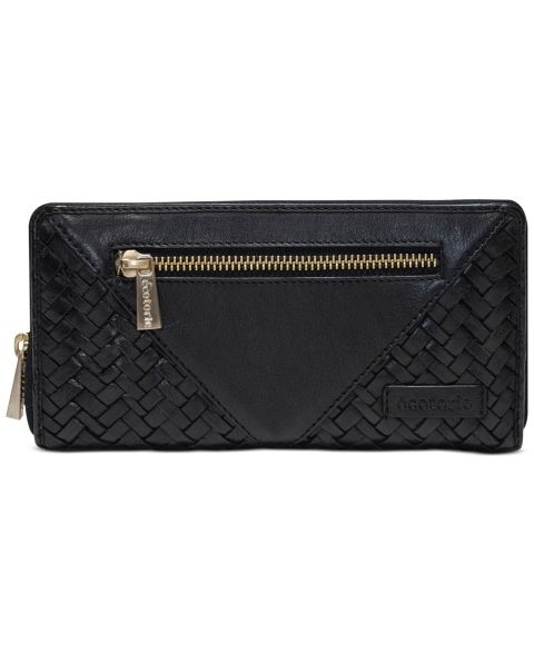 Женский кошелёк Ecotorie Longview Leather Zip-Around Wallet, цвет: Чёрный