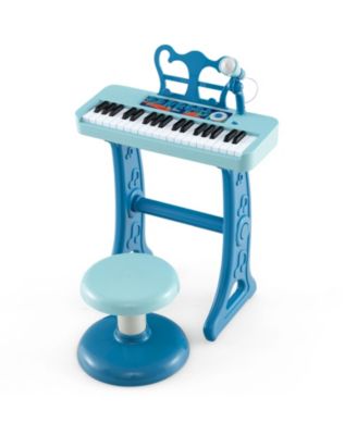 37-Key Kids Piano Keyboard with Microphone and Stool, 4-Piece Set, Ages 3+
