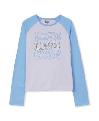 Girls (XS- XL) Long Sleeve Raglan Graphic T-Shirt