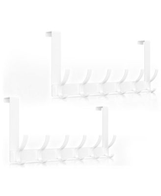 2 Pack Over Door Hook Hanger Towel Rack Bathroom Hardware Coat Hook Rack Accessories 12 Coat