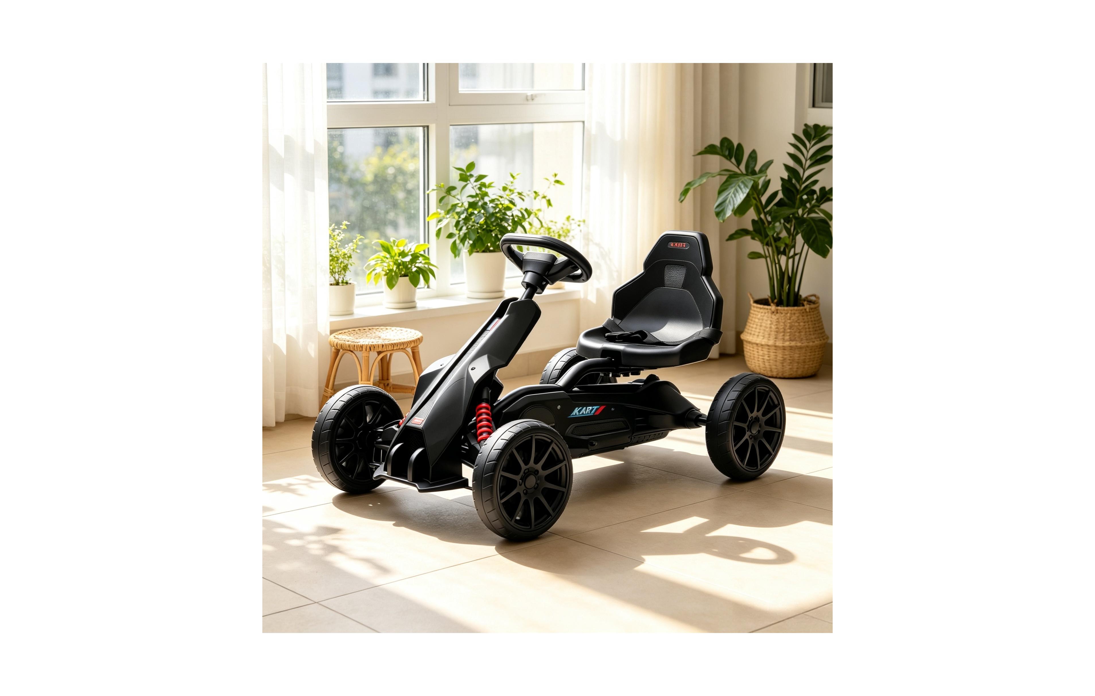 Sevorley 12V Dual-Speed Kids Ride On Go Kart, 66 lbs Capacity, Ages 3-8