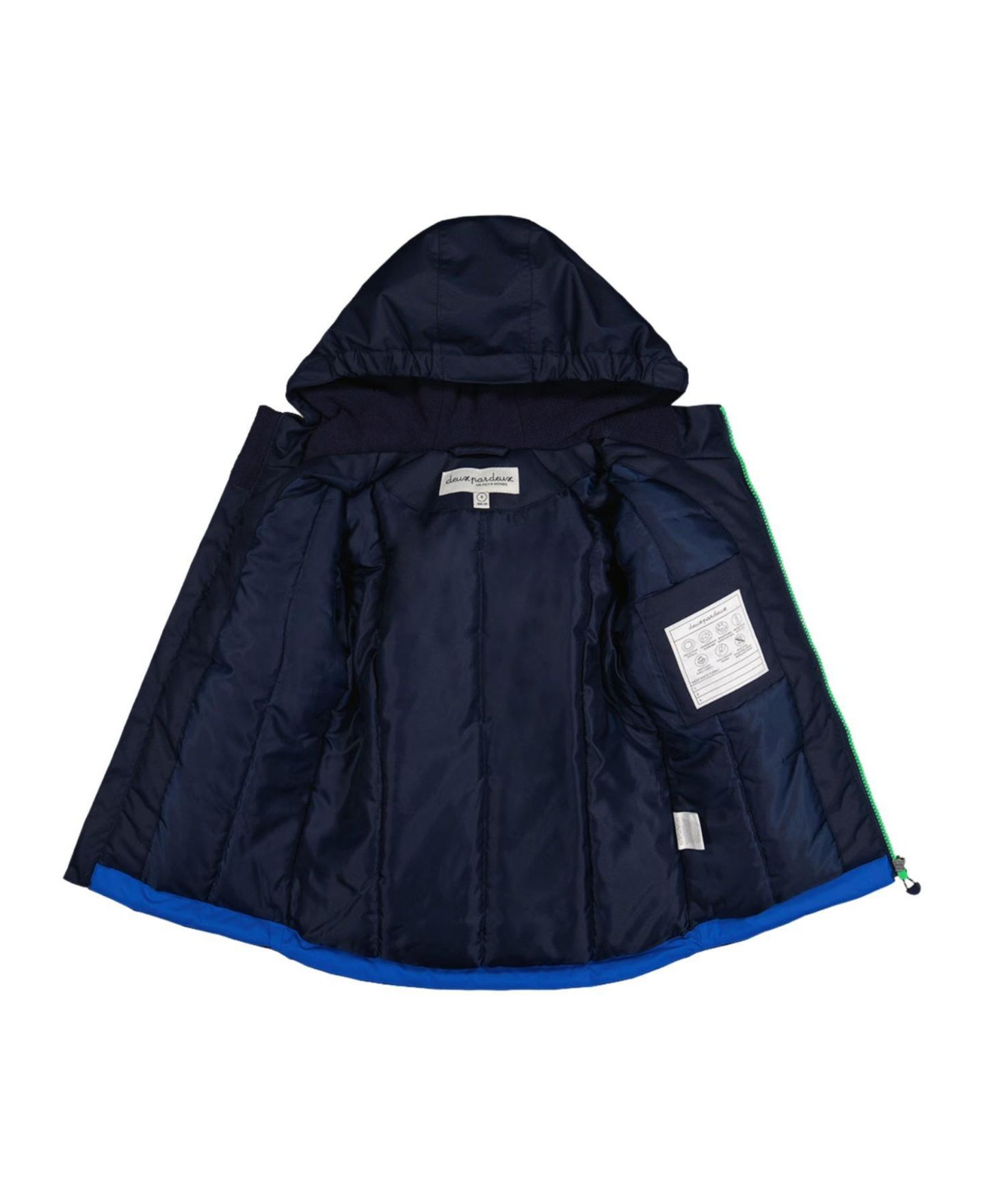 Deux par Deux Toddler Boy's (2T-5T) Light Weight Two Piece Chill Snowsuit, цвет: Синий / Зелёный — фото 7