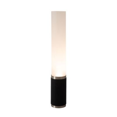 Tambo Cylindro, 29" Accent Table Lamp, Oak, Satin Nickel, Frosted Acrylic, Dimmer Switch