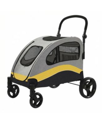 Pet Stroller for Medium Dogs,4 Wheel Dog Cat Wagon Foldable Stroller with Breathable Mesh