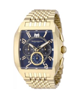 Men's Quartz Chronograph Aqua Quadrant TM-226026 Gold-Tone Stainless Steel Watch, 41mm