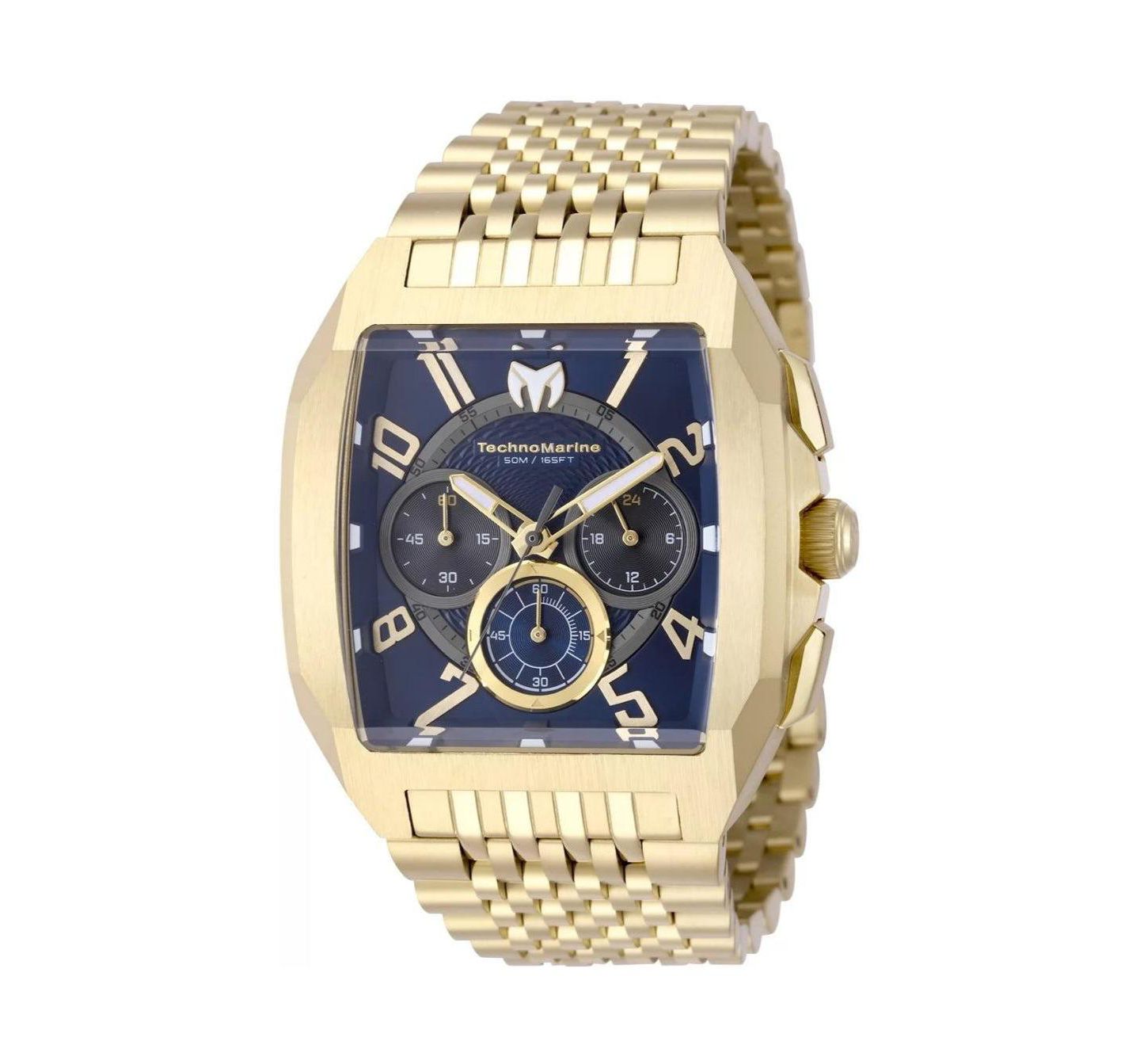 Мужские часы TechnoMarine Quartz Chronograph Aqua Quadrant TM-226026 Gold-Tone Stainless Steel, 41mm, цвет: Золотой — фото 1