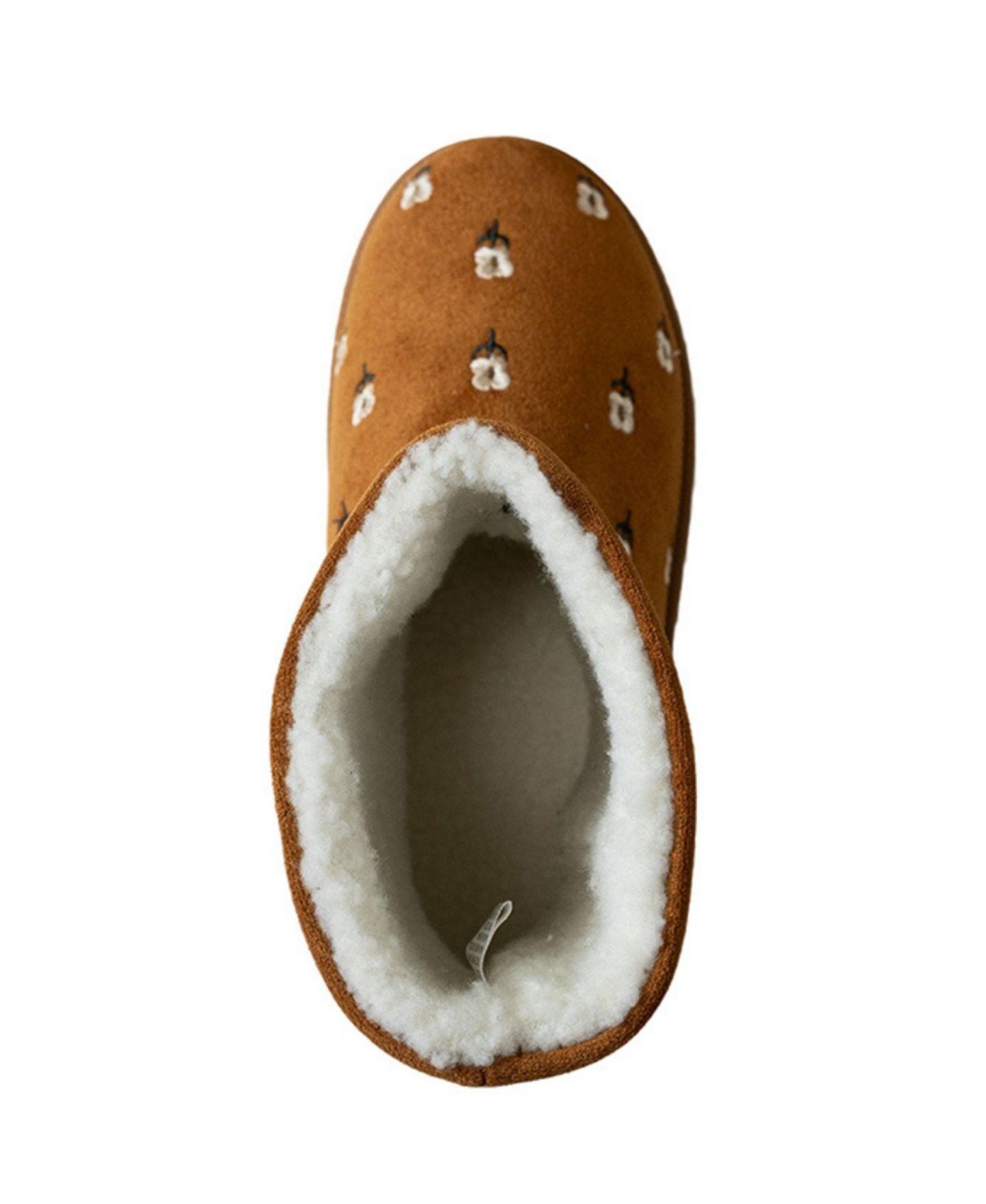 Ботинки Bebe Cozy Floral-Embroidered Rounded Toe Boots для девочек, цвет: Коньячный — фото 6