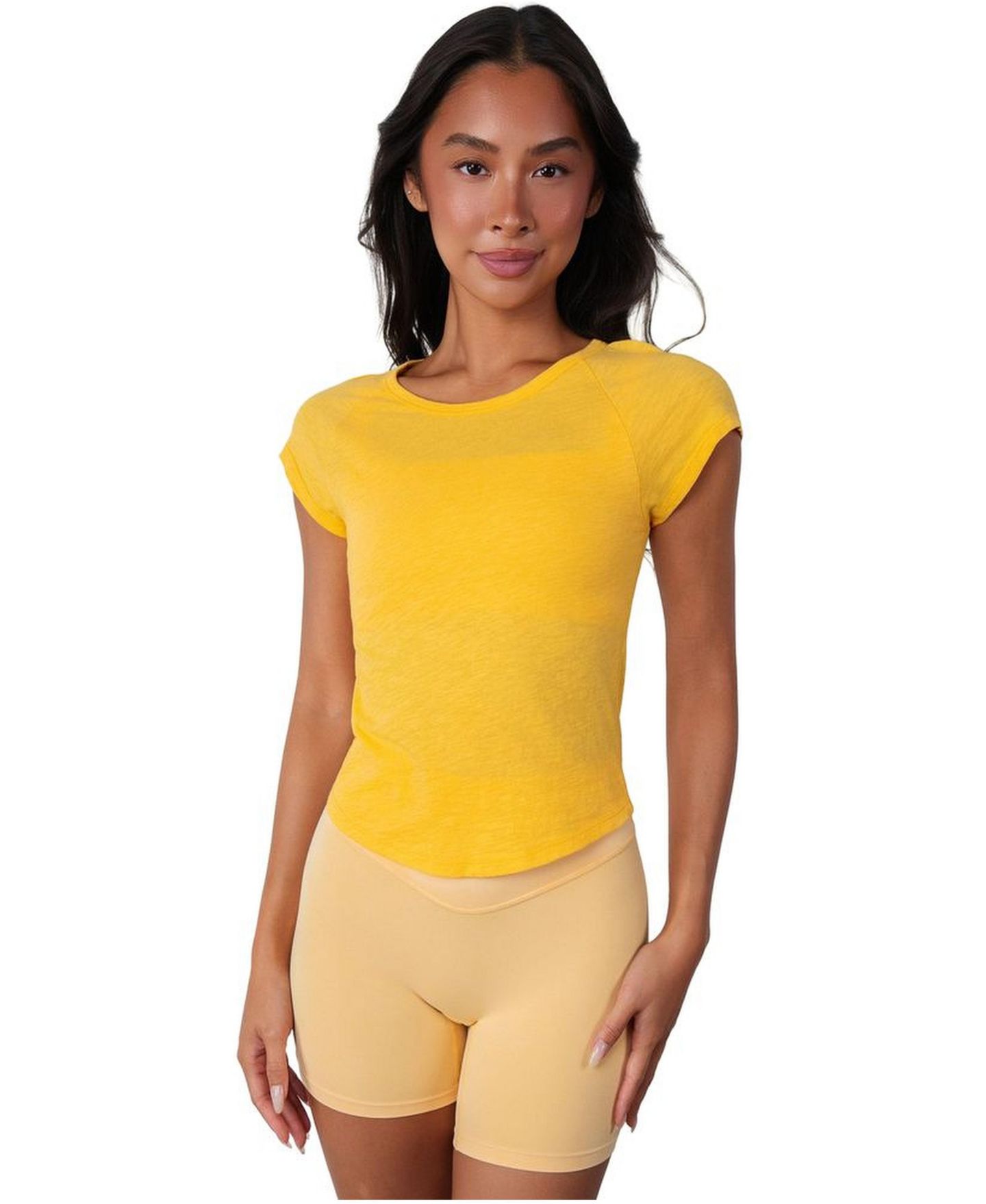 Женская футболка Vitality Whisper Cotton-Slub Raglan, цвет: Манговый — фото 1