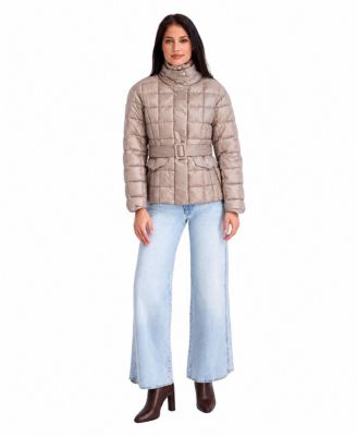 Women's Quilted Funnel-Neck Puffer Jacket