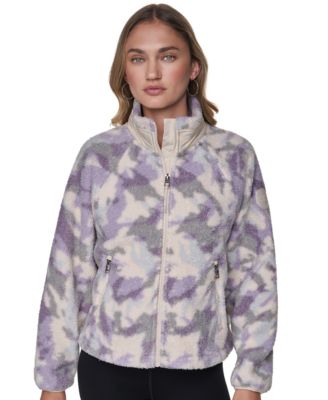 Women's Beacon Printed-Sherpa Mock-Neck Jacket