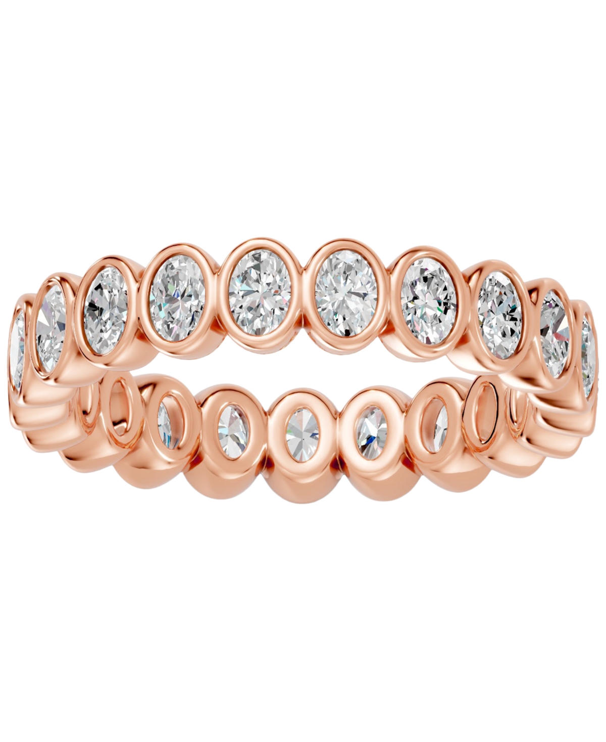 Macy's Oval Cut Diamond Full Eternity Band Ring (2 ct. t.w.) 14k White, Yellow, Rose Gold or Platinum