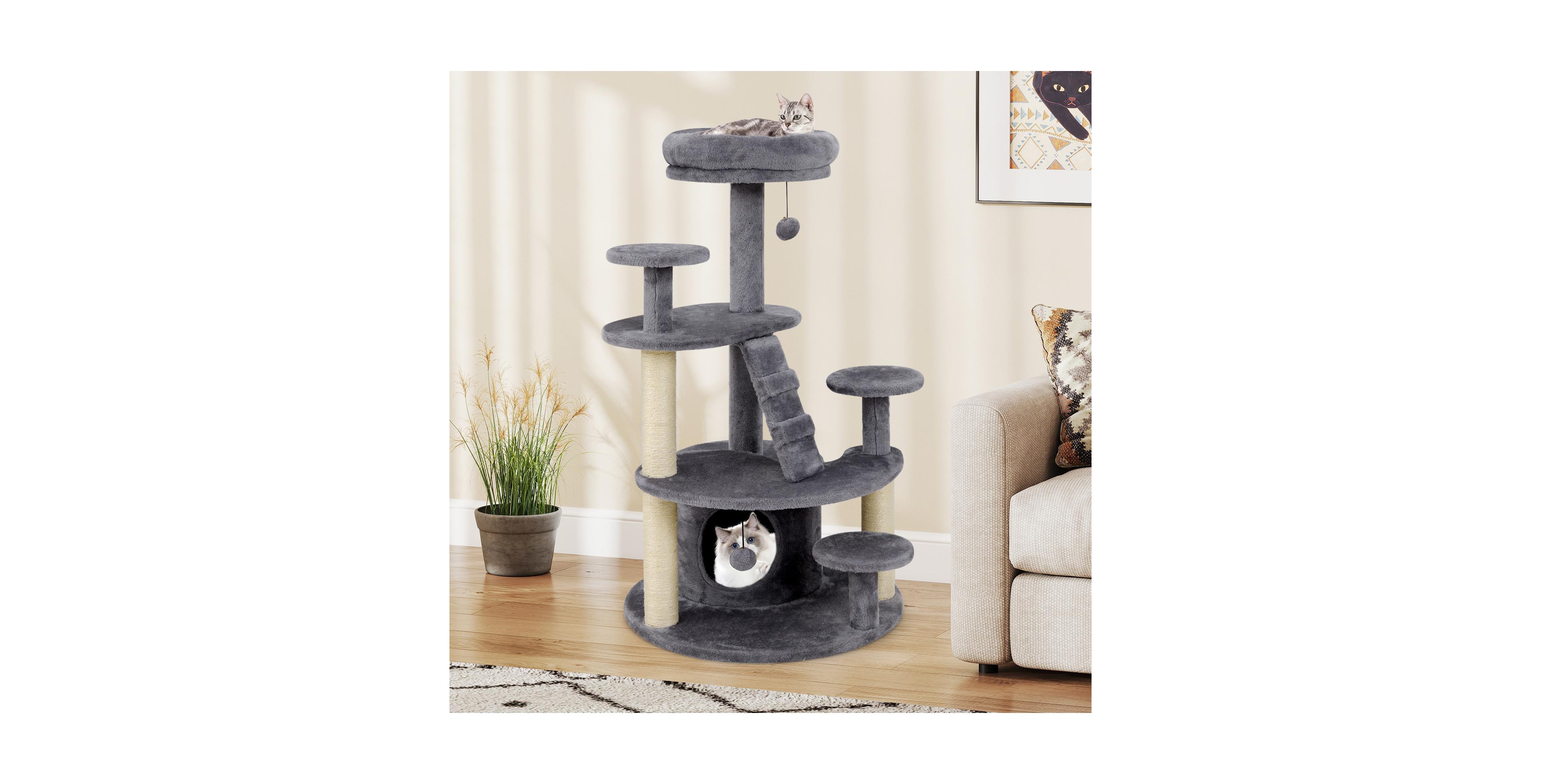 Zeny Multi-Level Kitty Tower with Condo and Climbing Ladder