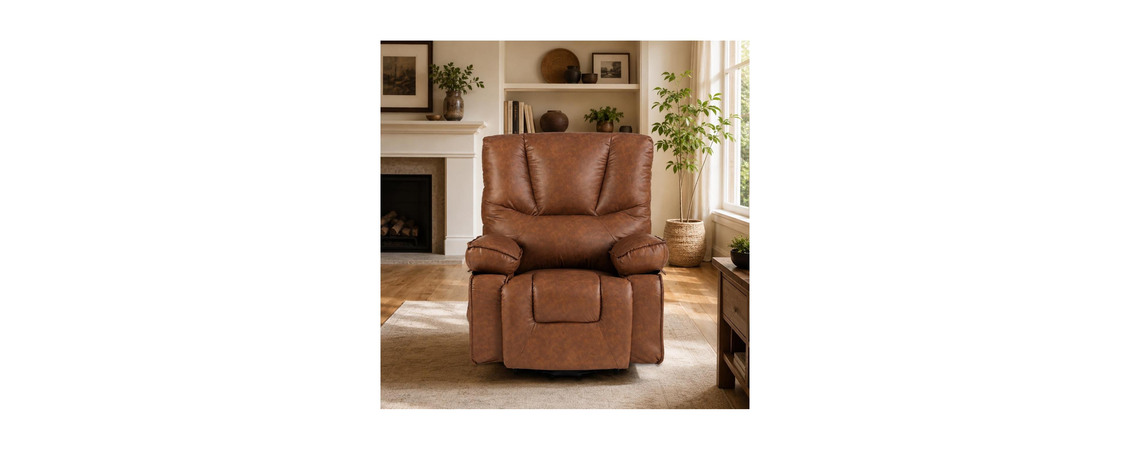 homfan Power Lift Recliner Chair With Massage And Heat Functions, Single Motor Mechanism, Side Tray For Snacks Drinks, Living Room Relaxation