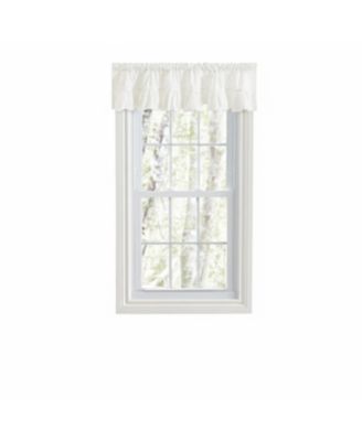 65percentage  Polyester 35percentage  Cotton Classic Wide Solid Color Perma Press Ruffled Window Valance