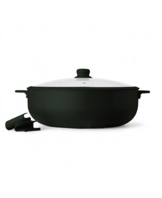 12-Quart Aluminum Caldero With Glass Lid and Handle Holder
