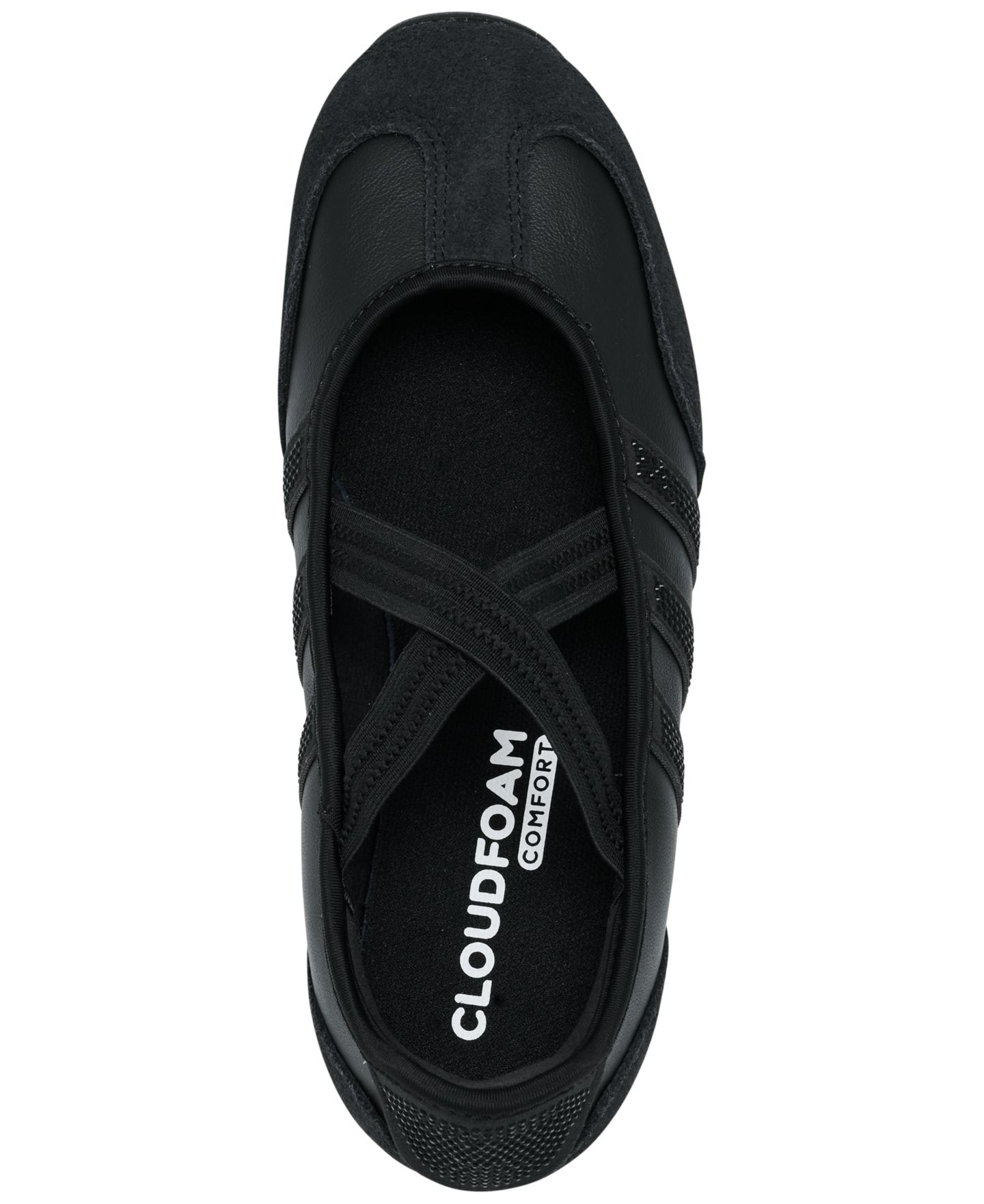 Женские балетки adidas Barreda Round-Toe Memory Foam Mary Jane, цвет: Чёрный — фото 5