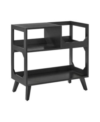 Compact Record Player Stand with Vinyl Storage and Modern Design